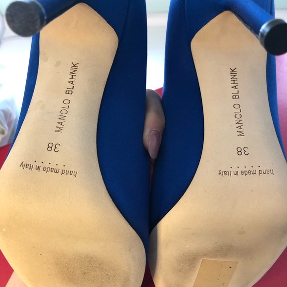 Manolo Blahnik 
Hangisi 105mm jewel-buckle pumps blue - Picture 5 of 7